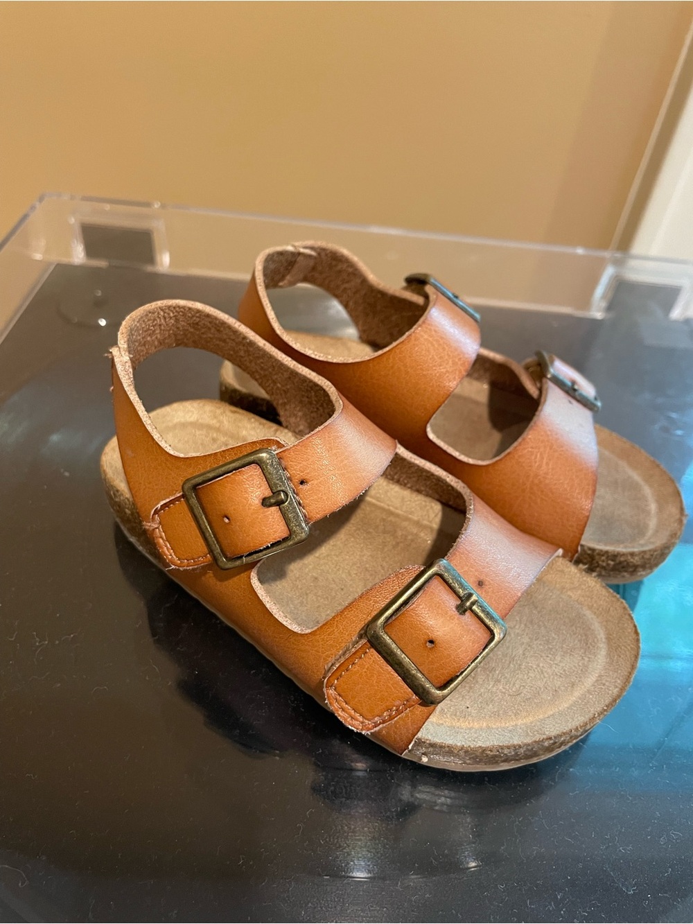 Cat & Jack Baby Birkenstock Style Sandals size 6 Velcro Straps